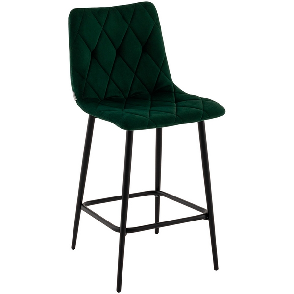 Изображение товара Барный стул Одди Diamond велюр темно-зеленый 97,5 см