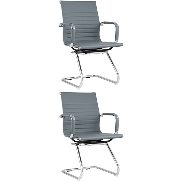 

Кресло для посетителей TopChairs Visit серое 2 шт. арт.УТ000041025, УТ000041025