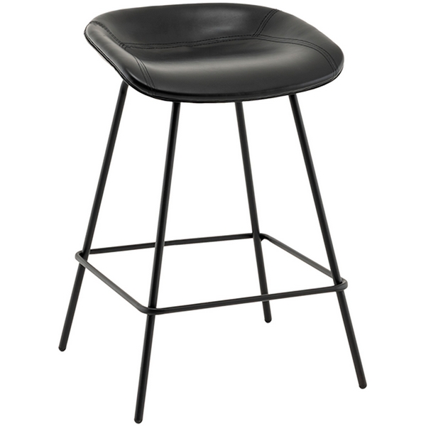 Изображение товара Барный стул Фуриоса из экокожи черный, надежная конструкция и стильный дизайн