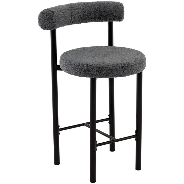 

Стул полубарный Флорео букле темно-серый Stool Group арт.УТ000041331, УТ000041331