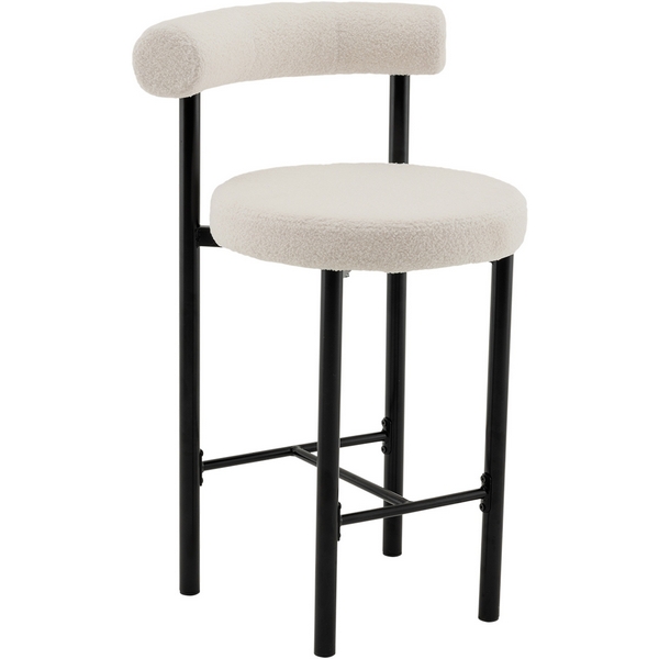 

Стул полубарный Флорео букле молочный Stool Group арт.УТ000041334, УТ000041334