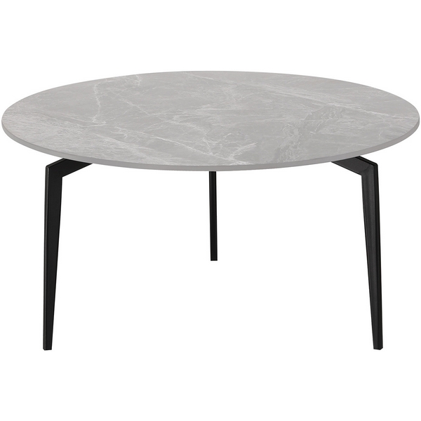 Изображение товара Журнальный столик Aliara из серой керамики, диаметр 80 см, высота 41,5 см