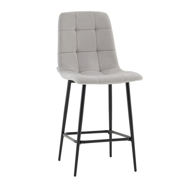 

Стул полубарный Одди велюр светло-серый Stool Group арт.УТ000041432, УТ000041432