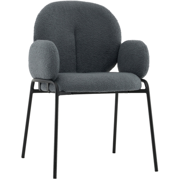 

Стул с подлокотниками Моллек букле темно-серый Stool Group арт.УТ000041636, УТ000041636