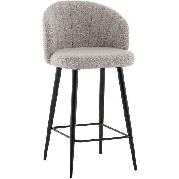 

Стул полубарный Ханнингем букле светло-серый Stool Group арт.УТ000041700, УТ000041700