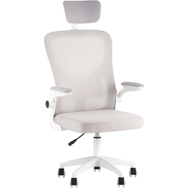 

Кресло офисное TopChairs Core серый с подголовником пластик белый TopChairs УТ000041968, Бежевый, Core УТ000041968