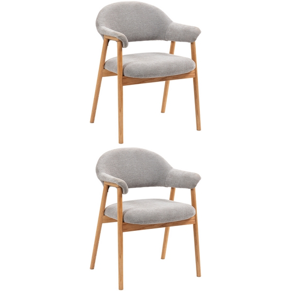 Изображение товара Обеденные стулья Tavu серый 2 шт деревянные ножки стильный дизайн