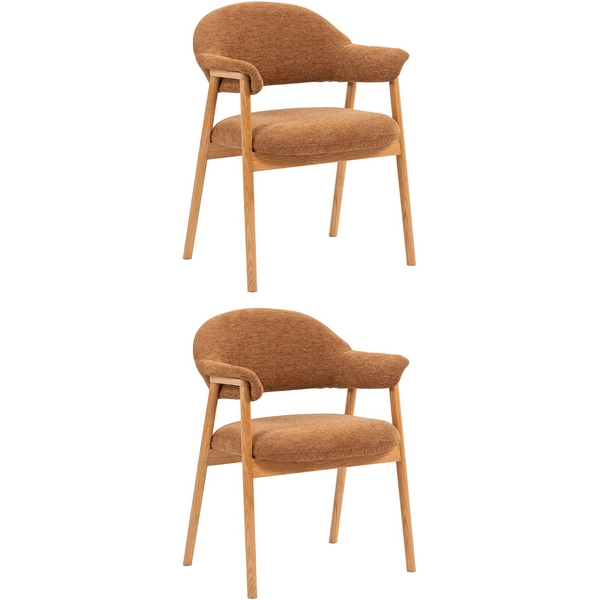 Изображение товара Обеденные стулья Tavu с деревянными ножками терракотовый 2 шт