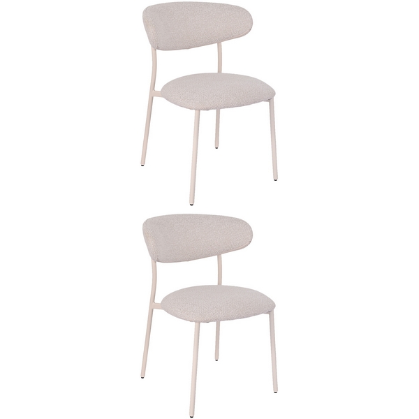 Изображение товара Стул обеденный Ayla серый с белыми ножками 2 шт.