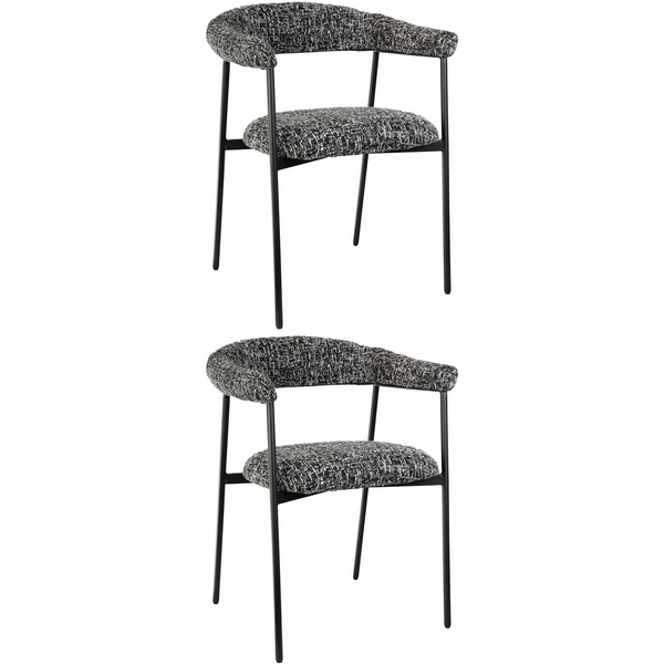 Изображение товара Обеденные стулья Toko черно-белые 2 штуки для кухни и ресторана