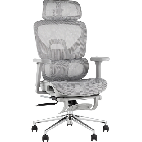 

Кресло офисное TopChairs Vertus серая сетка Stool Group УТ000042054, УТ000042054
