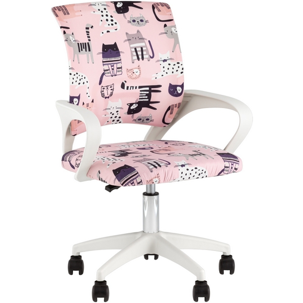 

Кресло офисное TopChairs Simple SN Junior принт Pink Cats пластик белый TopChairs УТ000042084, УТ000042084