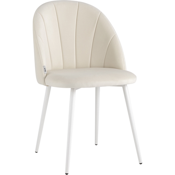 

Стул Логан SN велюр молочный белые ножки Stool Group УТ000042203, УТ000042203