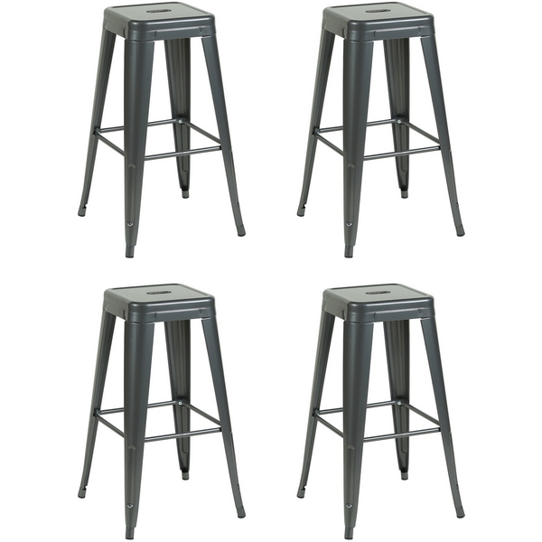 

Стул барный TOLIX серебристый матовый KD 4 шт. Stool Group УТ000042400, УТ000042400
