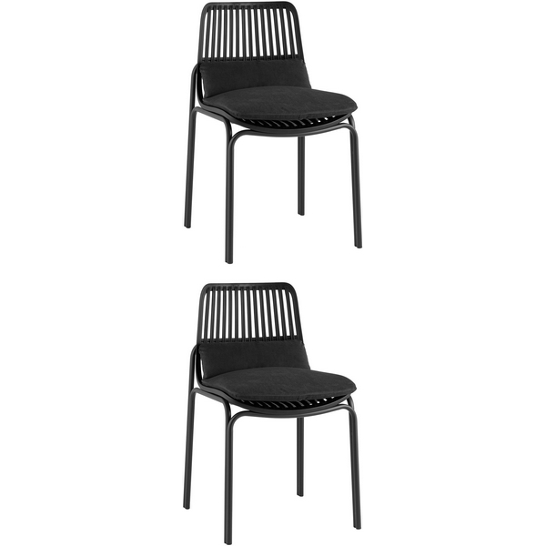 Стул Louran с подушкой чёрный 2 шт. Stool Group УТ000042568
