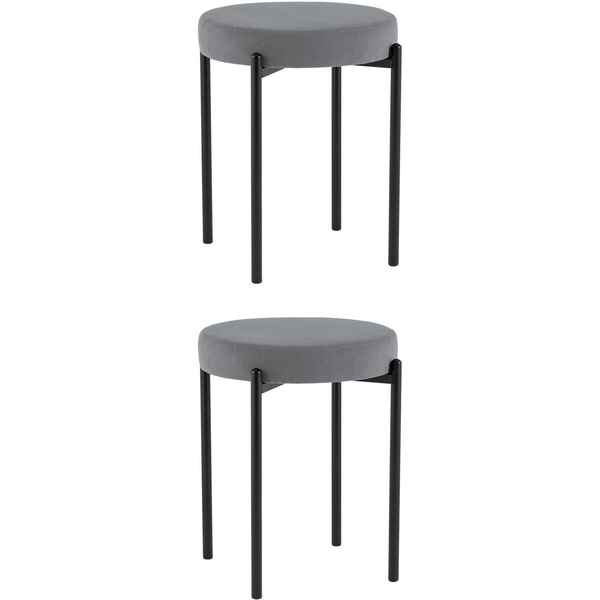 Табурет Бриф Original велюр серый 2 шт. Stool Group УТ000042653
