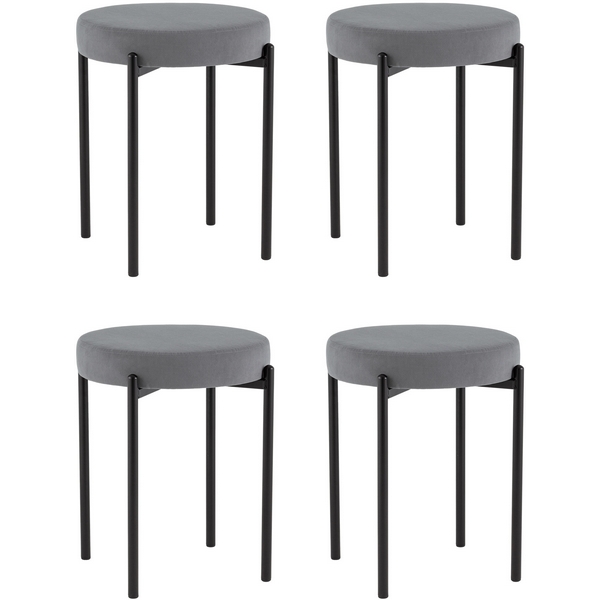 Табурет Бриф Original велюр серый 4 шт. Stool Group УТ000042657