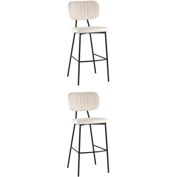 Стул барный Ханна иск.замша молочный 2 шт. Stool Group УТ000042689