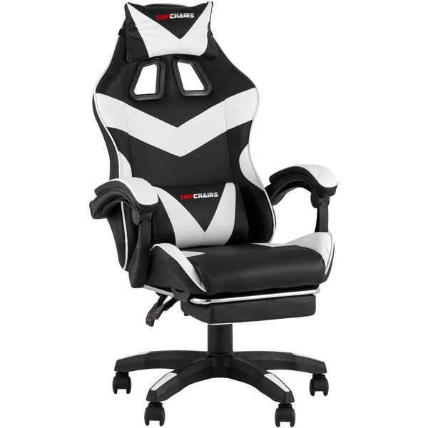 Кресло спортивное TopChairs MG-7019 черно-белый TopChairs УТ000042692