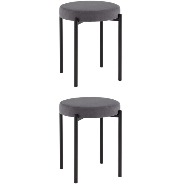 Табурет Бриф Original велюр темно-серый 2 шт. Stool Group УТ000042729
