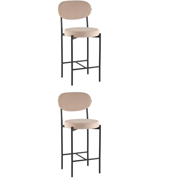 Стул Бриф Original N полубарный велюр бежевый 2 шт. Stool Group УТ000042862