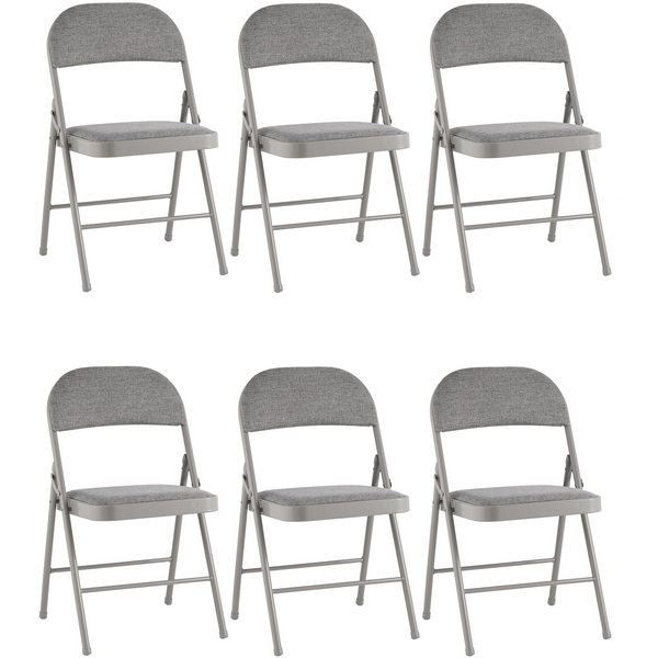 Стул складной GJ-22 серый рогожка 6 шт. Stool Group УТ000043175
