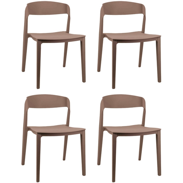 Стул Moris, пластик мокка 4 шт. Stool Group УТ000043474