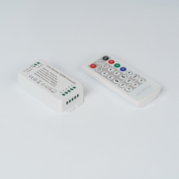 

Контроллер RGB с пультом 2.4G 16А 12-24V SWG 2,4G SW-RGBW-2.4G-16A, Белый, 2 SW-RGBW-2.4G-16A