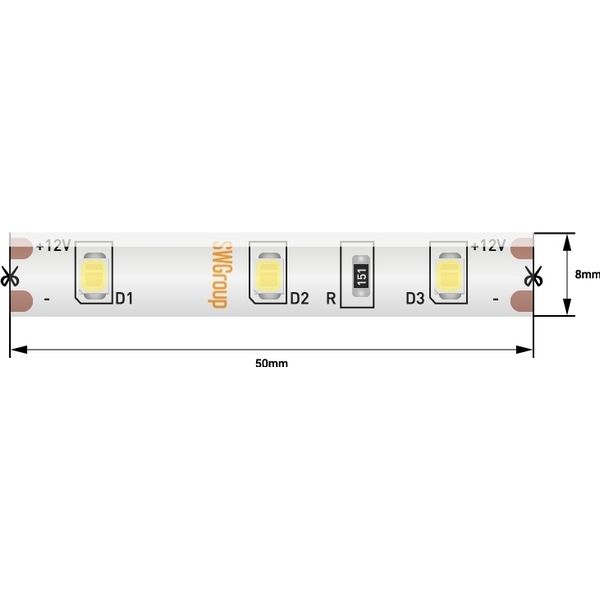 

Светодиодная лента SWG SWG260-12-4.8-WW-65 (5 шт.), SWG260-12-4.8-WW-65