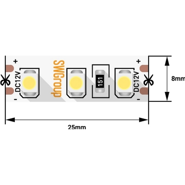 

Светодиодная лента SWG SWG3120-12-9.6-WW (5 шт.), SWG3120-12-9.6-WW