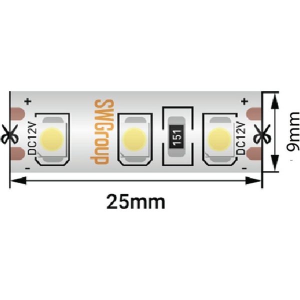 

Светодиодная лента SWG SWG3120 SWG3120-24-9.6-WW-66-M, SWG3120 SWG3120-24-9.6-WW-66-M