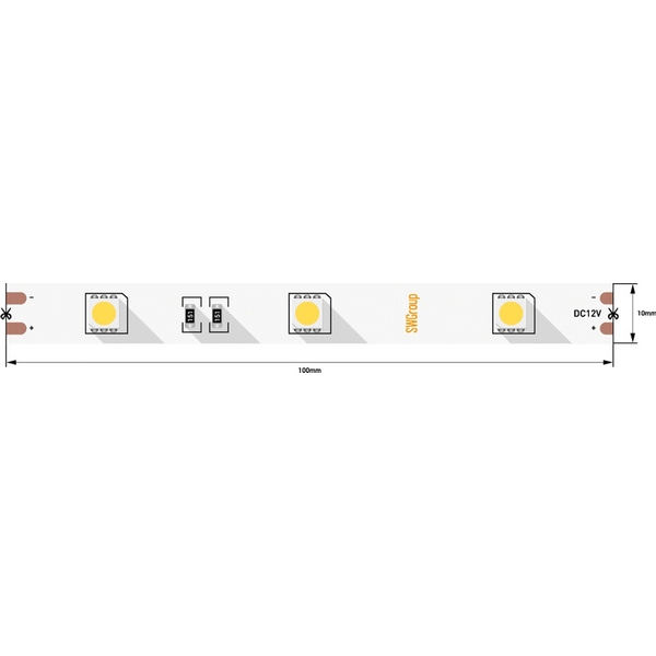 Изображение товара Светодиодная лента 12V 5050 SWG SWG530 SWG530-12-7.2-WW-M