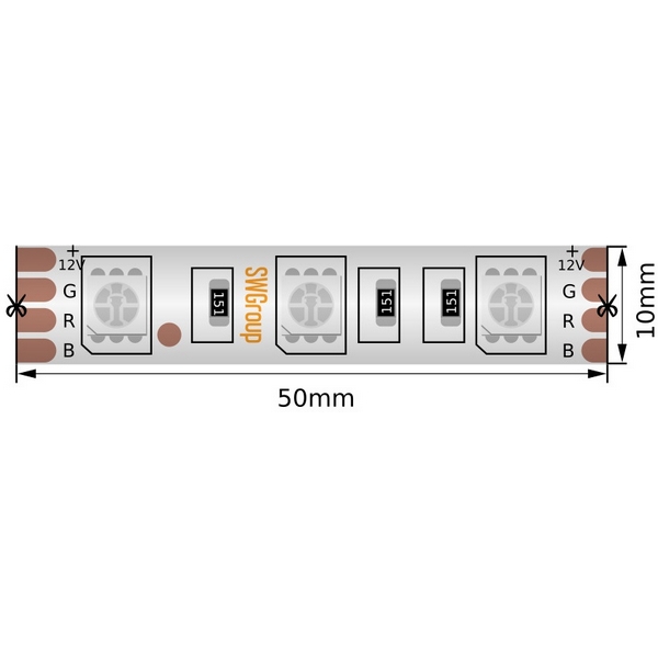 

Светодиодная лента 12V RGB SWG SWG560 SWG560-12-14.4-RGB-66-M, SWG560 SWG560-12-14.4-RGB-66-M