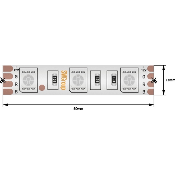

Светодиодная лента 12V RGB SWG SWG560 SWG560-12-14.4-RGB-68-M, SWG560 SWG560-12-14.4-RGB-68-M