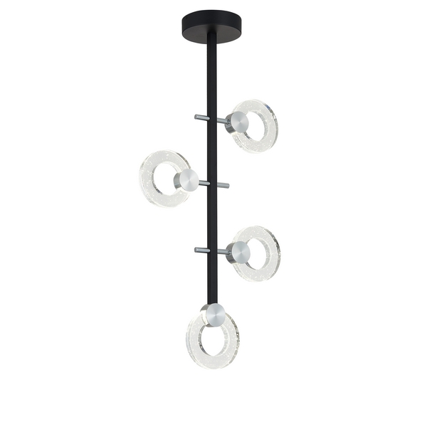 

Потолочная люстра светодиодная хрустальная Simple Story 1087 1087-LED16CL кольцо, Черный, 1087 1087-LED16CL