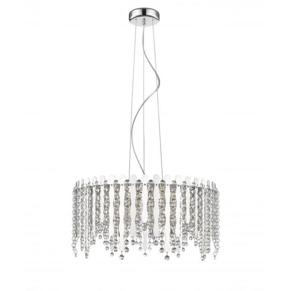 

Подвесная люстра хрустальная светодиодная Simple Story 5931 5931-6PL3LED, Хром, 5931 5931-6PL3LED