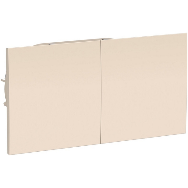 

Розетка встраиваемая двойная с заземлением, шторками и крышкой (бежевый) Systeme Electric AtlasDesign ATN000228, AtlasDesign ATN000228