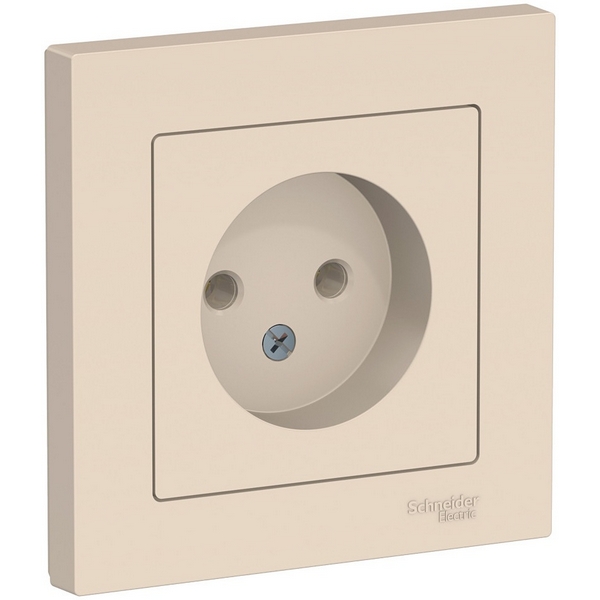 

Розетка без заземления (бежевый) Systeme Electric AtlasDesign ATN000240, AtlasDesign ATN000240
