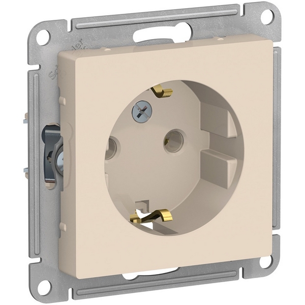 

Розетка с заземлением (бежевый) Systeme Electric AtlasDesign ATN000243, AtlasDesign ATN000243