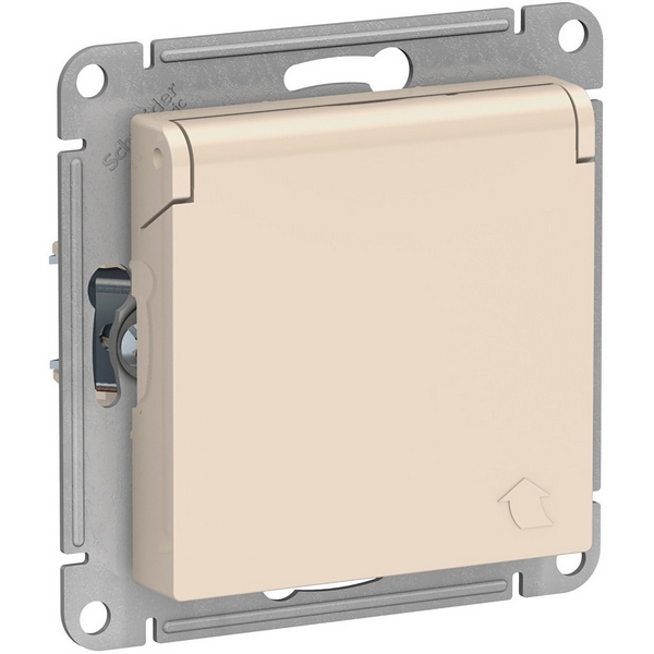

Розетка встраиваемая с заземлением, шторками и крышкой (бежевый) Systeme Electric AtlasDesign ATN000246, AtlasDesign ATN000246