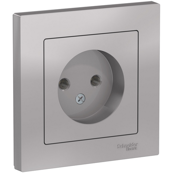 

Розетка встраиваемая без заземления (алюминий) Systeme Electric AtlasDesign ATN000340, AtlasDesign ATN000340