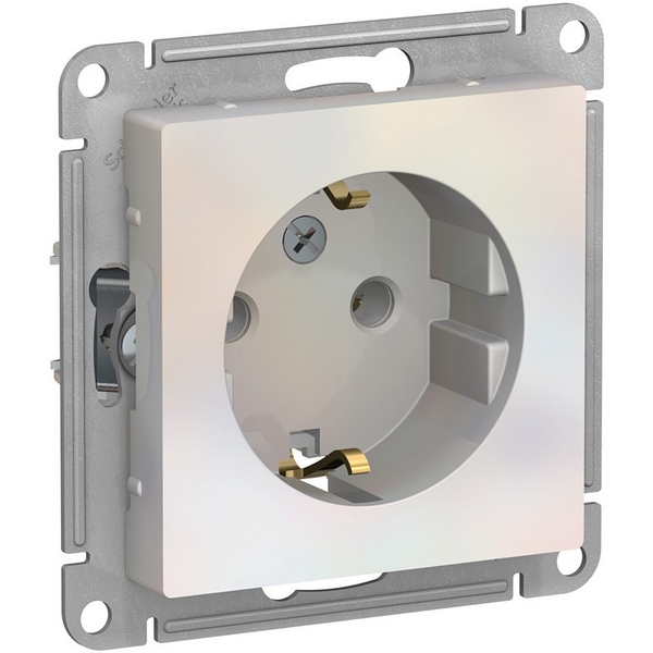 

Розетка с заземлением (жемчужный) Systeme Electric AtlasDesign ATN000443, AtlasDesign ATN000443