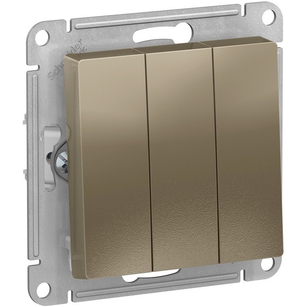 

Выключатель трехклавишный (шампань) Systeme Electric AtlasDesign ATN000531, AtlasDesign ATN000531