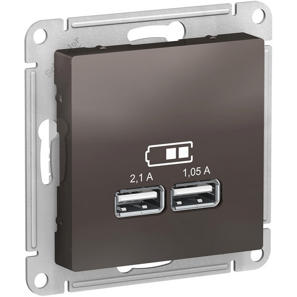 

Розетка USBх2 (мокко) Systeme Electric AtlasDesign ATN000633, AtlasDesign ATN000633