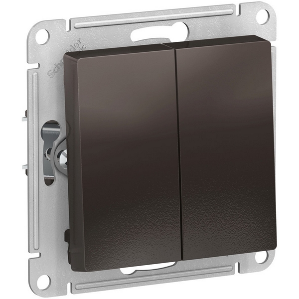 

Выключатель двухклавишный (мокко) Systeme Electric AtlasDesign ATN000651, AtlasDesign ATN000651