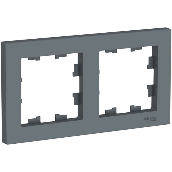 

Рамка на 2 поста (грифель) Systeme Electric AtlasDesign ATN000702, Серый, AtlasDesign ATN000702