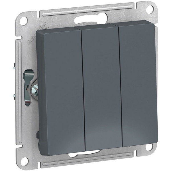

Выключатель трехклавишный (грифель) Systeme Electric AtlasDesign ATN000731, Серый, AtlasDesign ATN000731