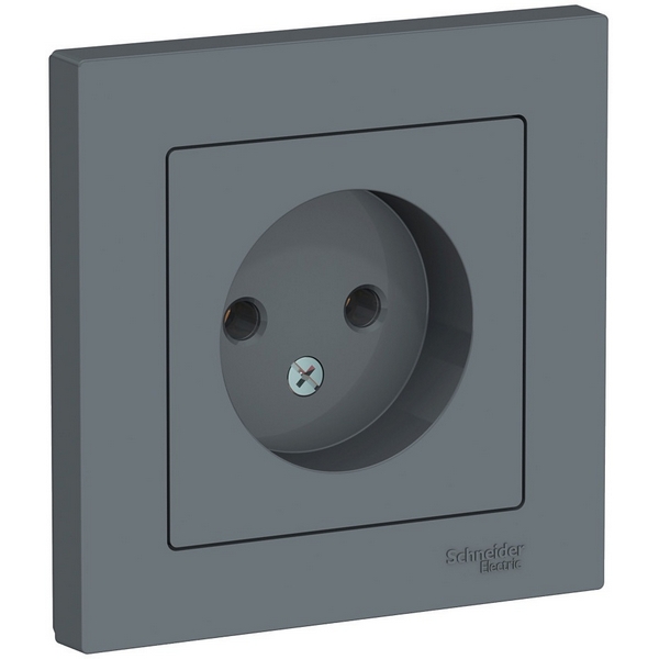 

Розетка без заземления (грифель) Systeme Electric AtlasDesign ATN000740, Серый, AtlasDesign ATN000740
