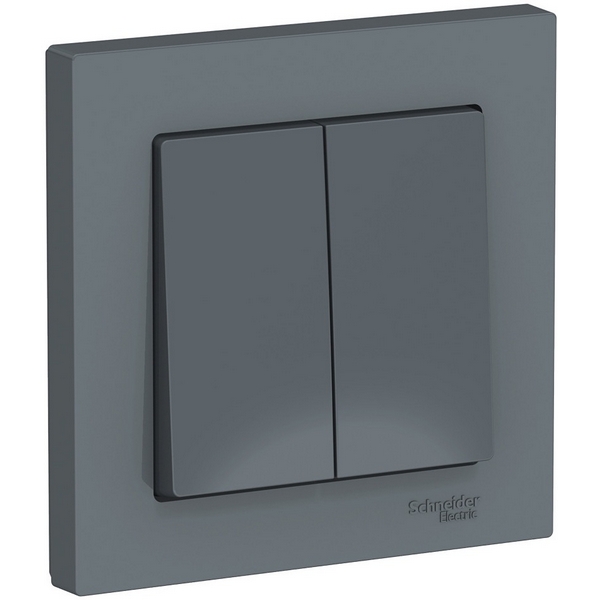 Изображение товара Встраиваемый двухклавишный выключатель Systeme Electric AtlasDesign ATN000752