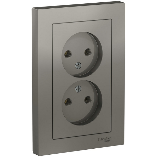 

Розетка двойная без заземления (сталь) Systeme Electric AtlasDesign ATN000920, Серый, AtlasDesign ATN000920